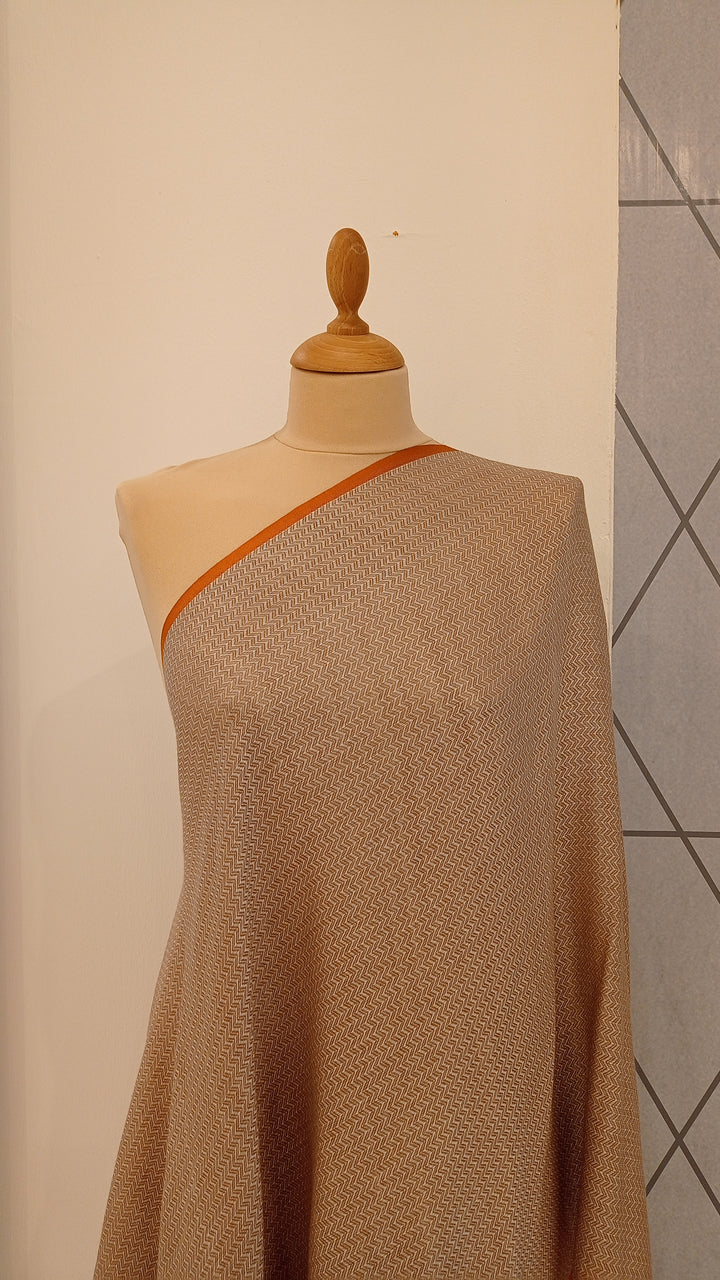 Cherry Red,Beige and Orange Stripe Scarf