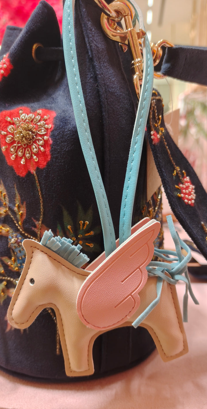 Beige Pegasus Bag Charm | House of Inaayat