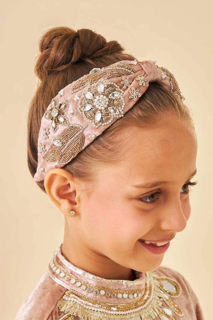 Gigi Beige Ladies Embellished Headband| Joey & Pooh