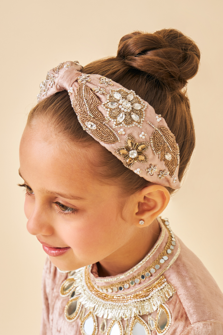 Gigi Beige Ladies Embellished Headband| Joey & Pooh