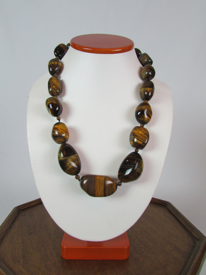 Tigress Tiger-Eye Semi-Precious Beaded Necklace