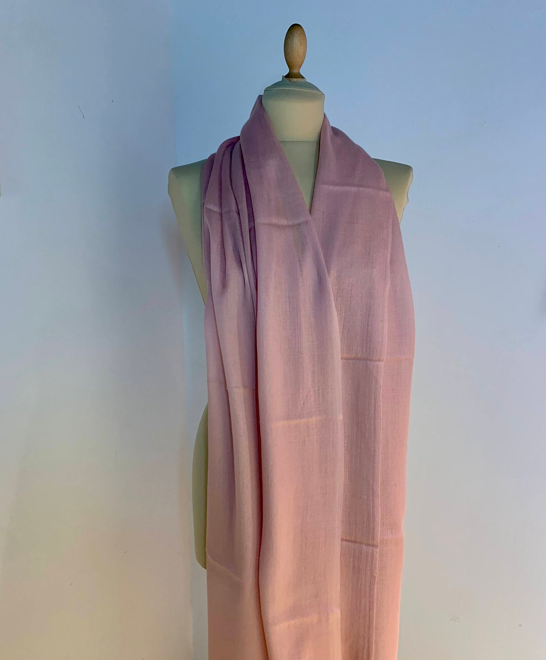 Rania Rose Pink Plain Pashmina Scarf