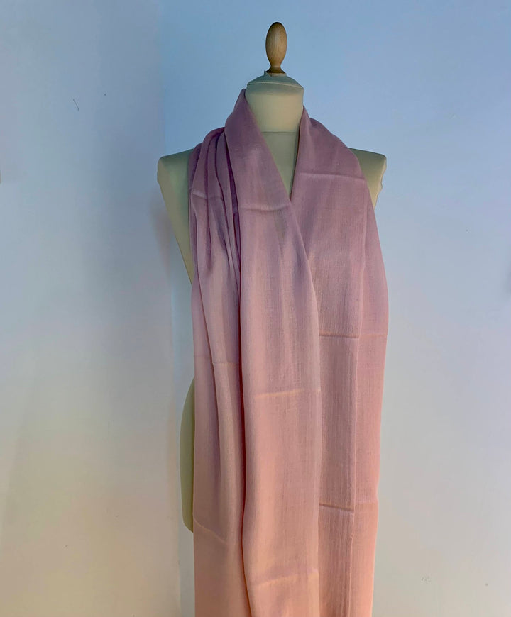 Rania Rose Pink Plain Pashmina Scarf