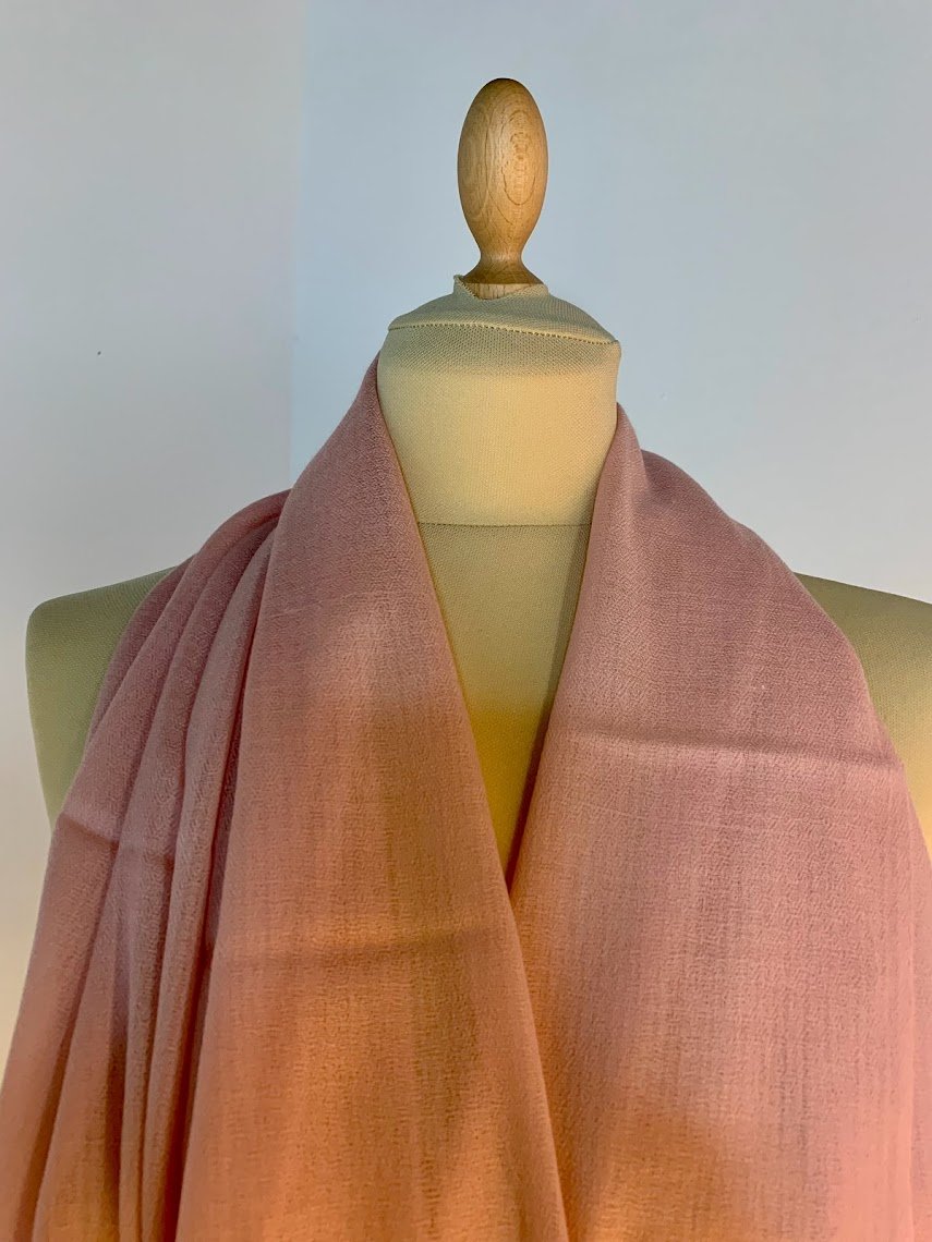 Rania Rose Pink Plain Pashmina Scarf