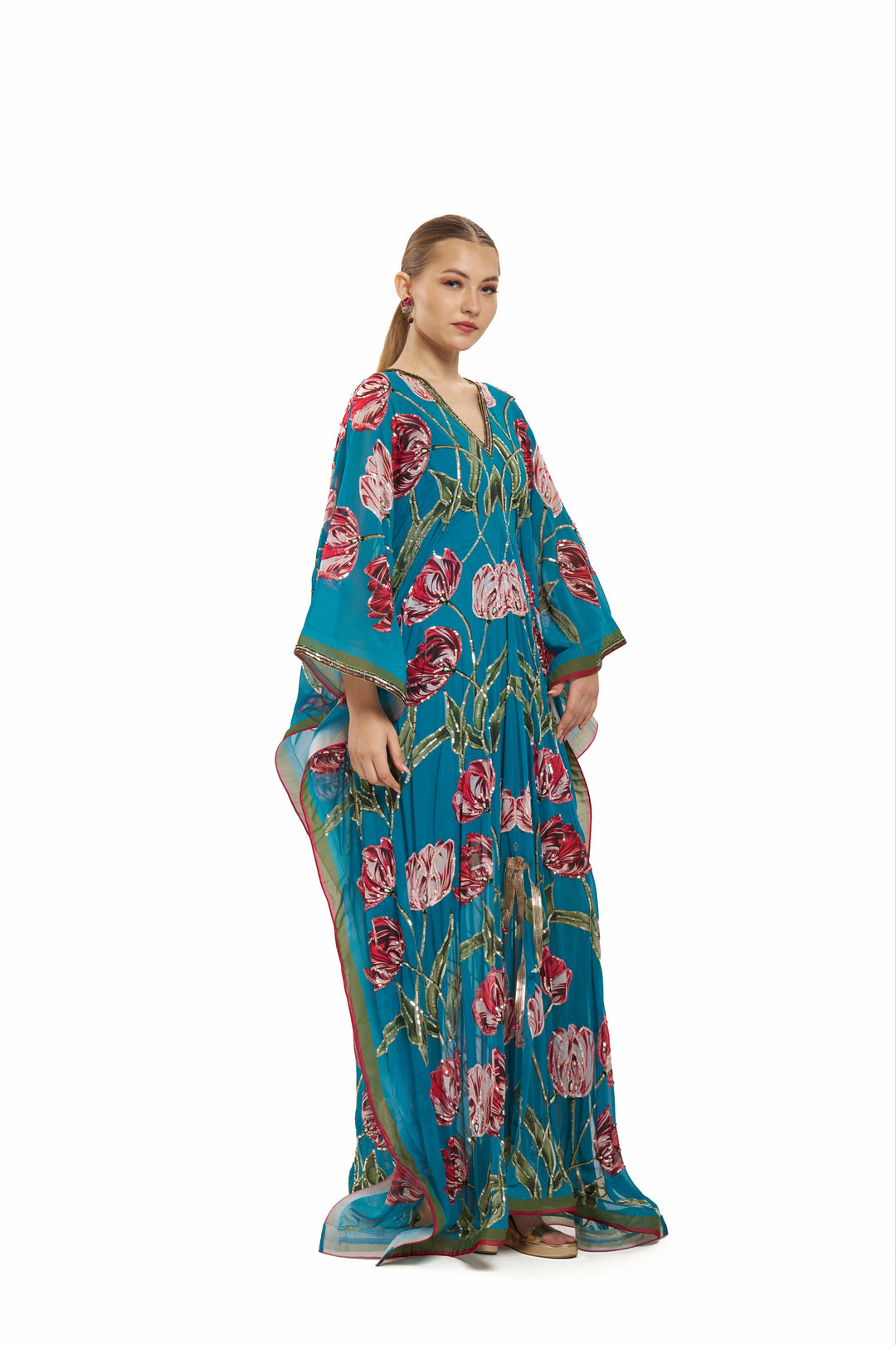Azure Floral Kaftan | Pria Kataria Puri