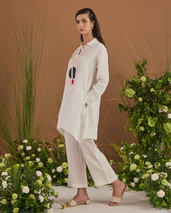 Linen Embroidered Co-ord Set | Essence by Monika