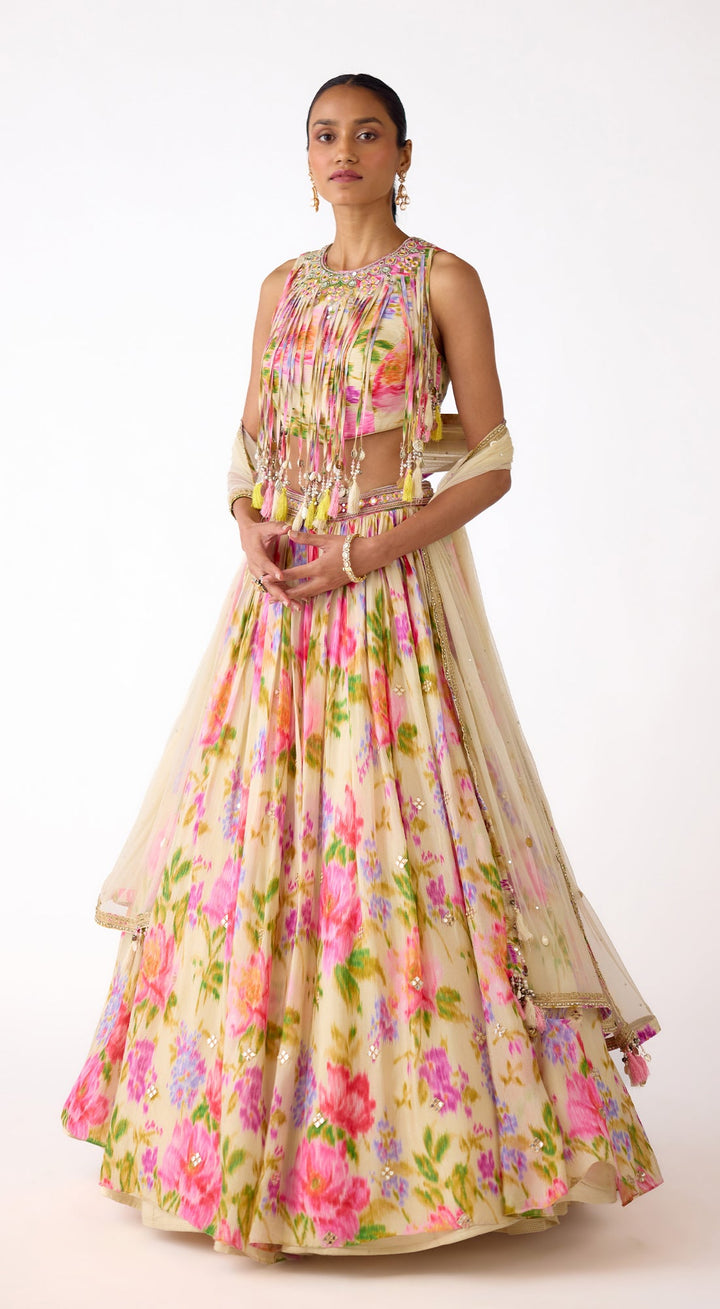 The Garden Ivory Lehenga | Basanti Kapde Aur Koffee