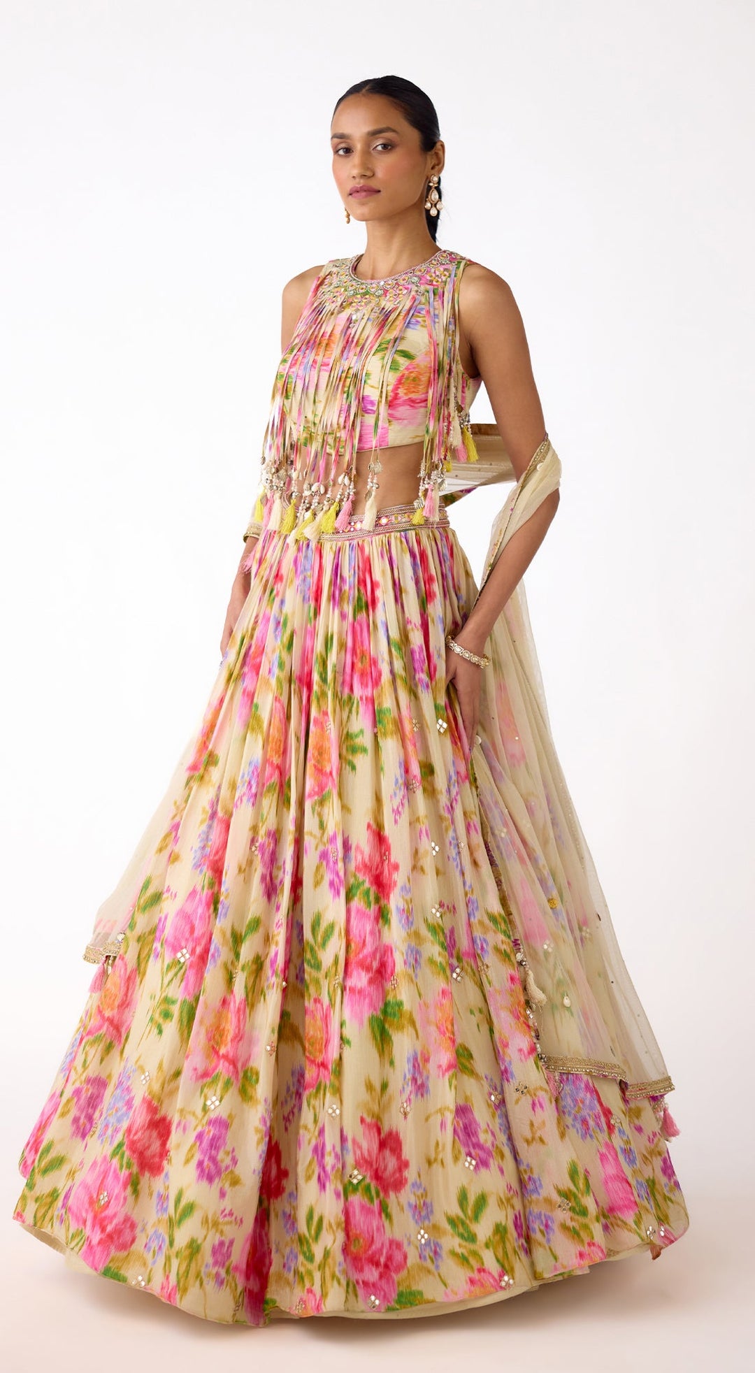 The Garden Ivory Lehenga | Basanti Kapde Aur Koffee