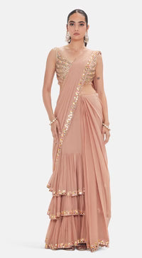 The Muted Peach Saree Set |Basanti Kapde Aur Koffee