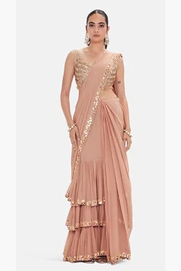 The Muted Peach Saree Set |Basanti Kapde Aur Koffee