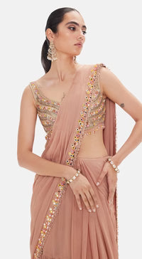 The Muted Peach Saree Set |Basanti Kapde Aur Koffee