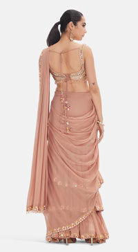 The Muted Peach Saree Set |Basanti Kapde Aur Koffee