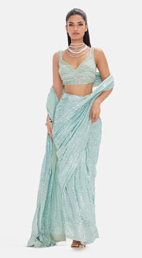 The Arctic Aurora Saree Set |Basanti Kapde Aur Koffee