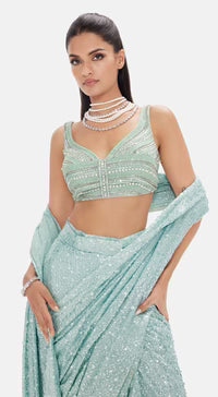 The Arctic Aurora Saree Set |Basanti Kapde Aur Koffee