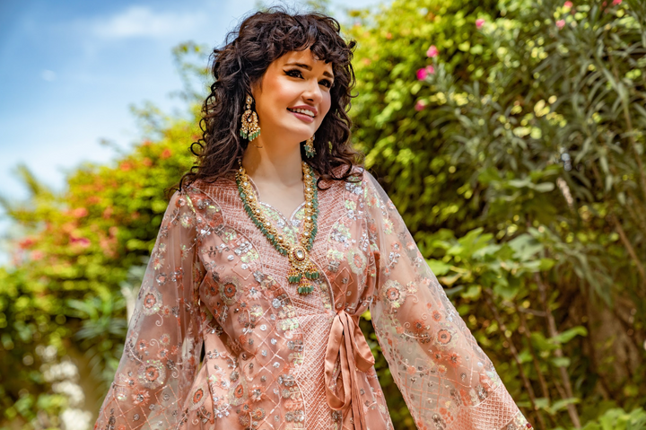 Sage Green and Gold Kundan Bridal Statement Necklace and Earrings Set |Inaayat by Divya Taimni