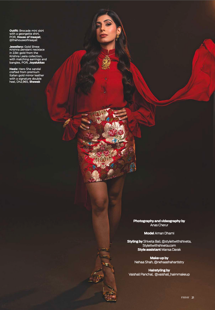 Monroe Red Georgette Blouse | Duchess Kumari