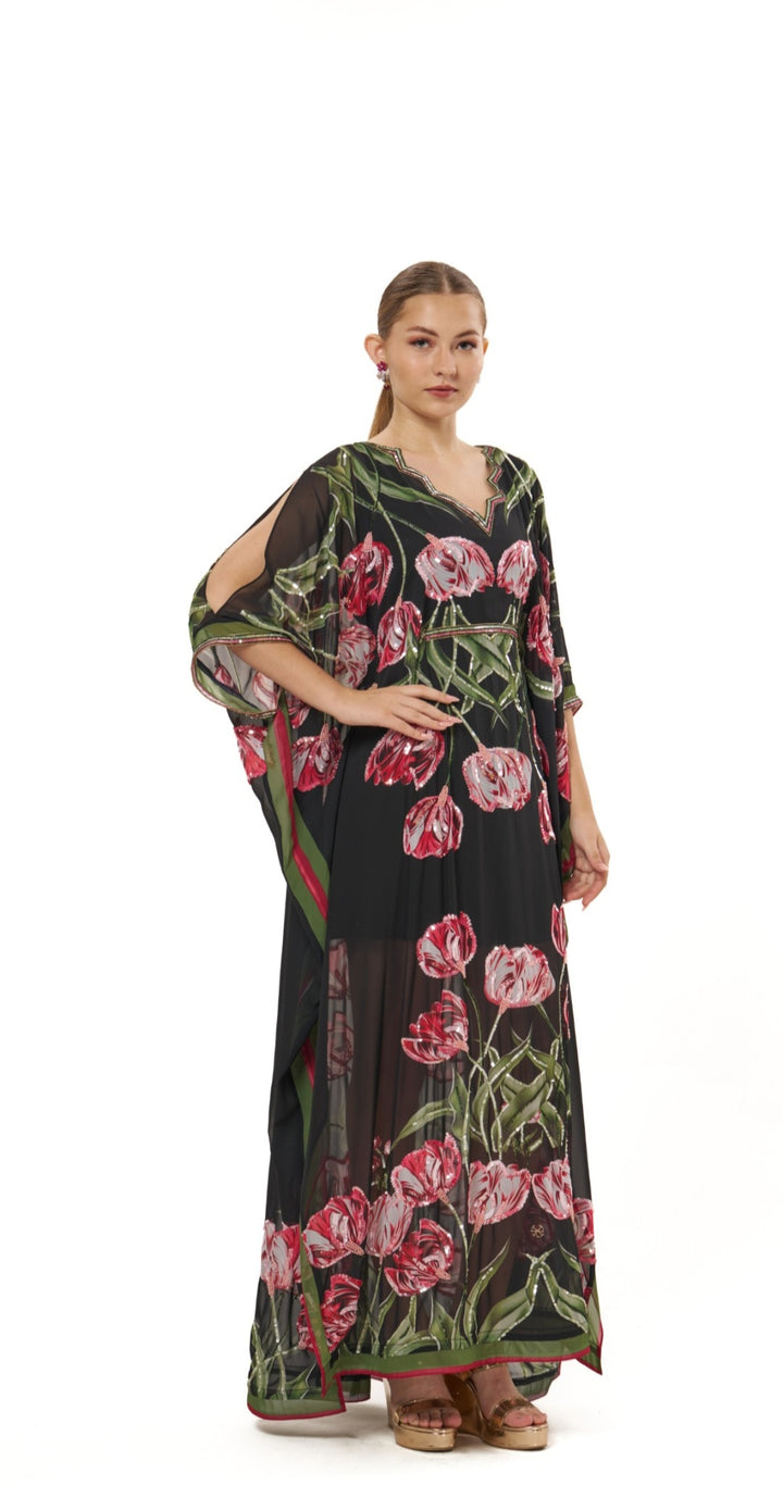 Midnight Bloom Kaftan with Sequins | Pria Kataaria Puri