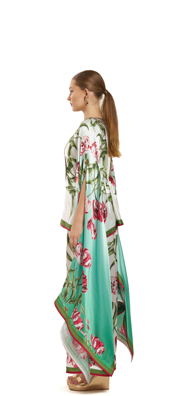 Floral Pant & Cape Set | Pria Kataaria Puri