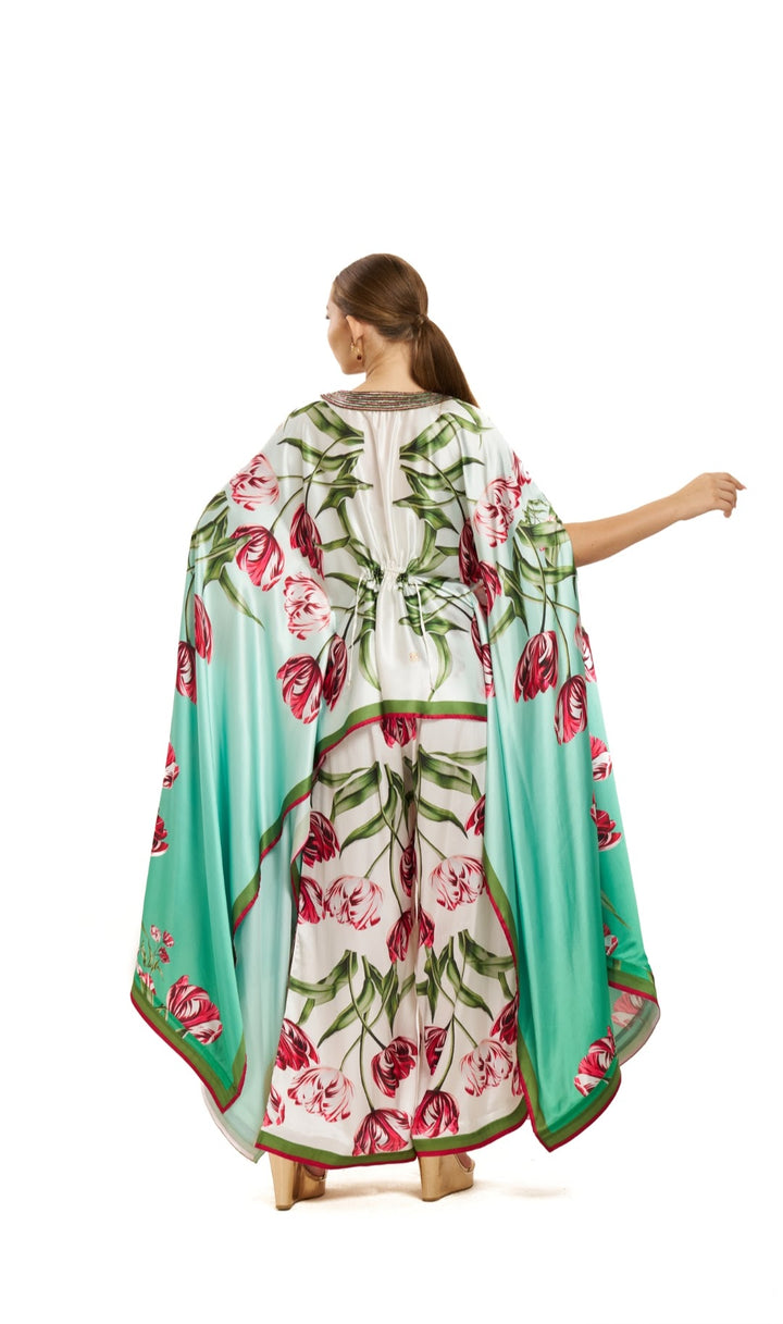 Floral Pant & Cape Set | Pria Kataaria Puri