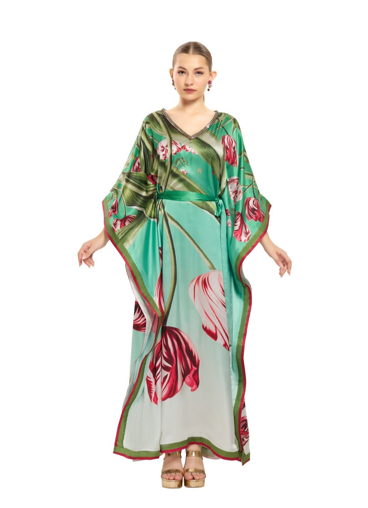 Emerald Tulip Kaftan | Pria Kataaria Puri