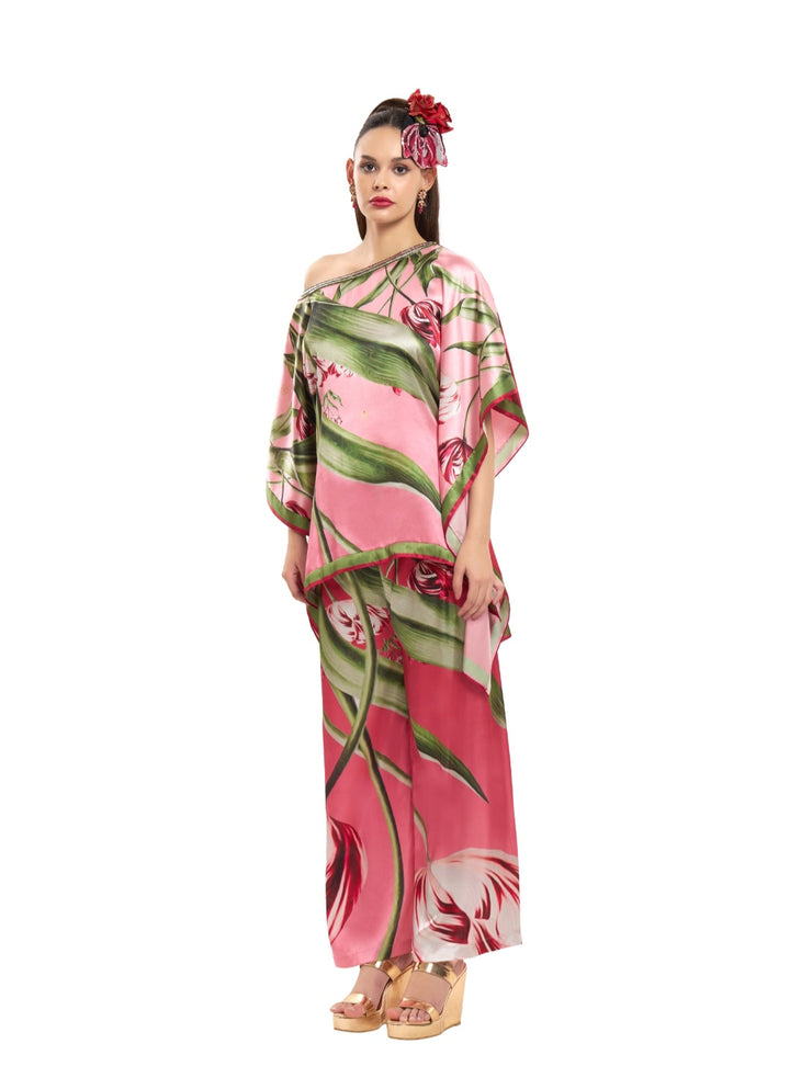 Blush One-Shoulder Tunic and Pant Co-Ord Set | Pria Kataaria Puri