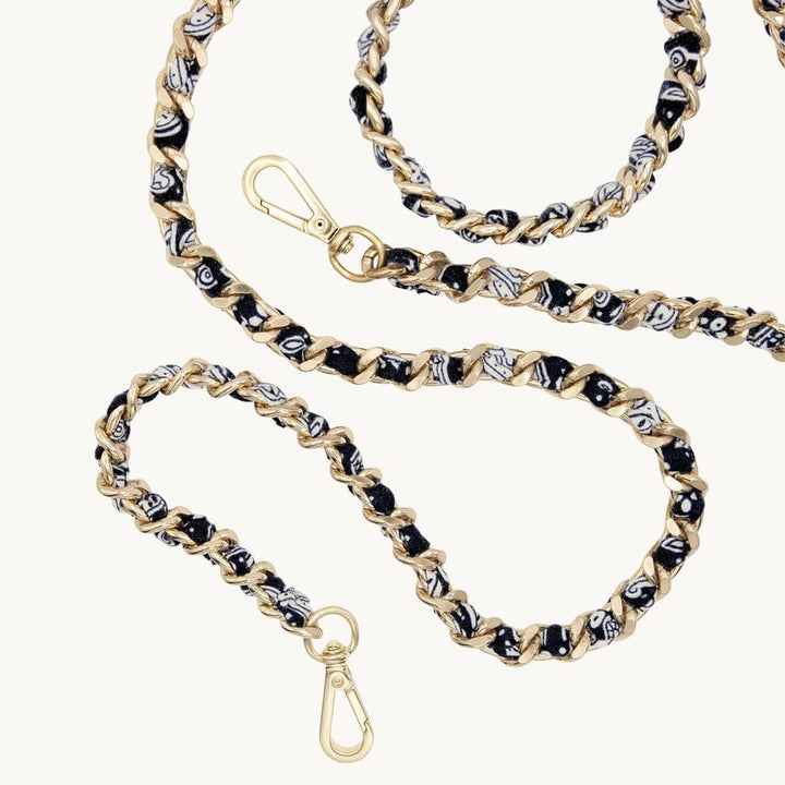 Leopard Crossbody Mobile Strap- Black and White |Natelzee