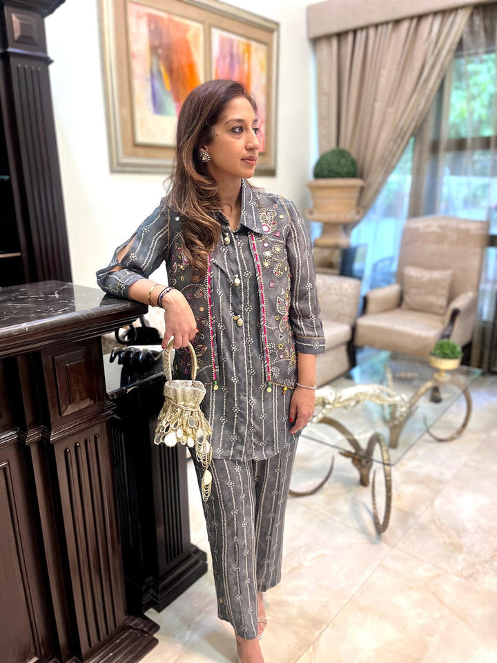 Arohi Bandhini Jacket Resort Co-ord Set | The Bumble Bee