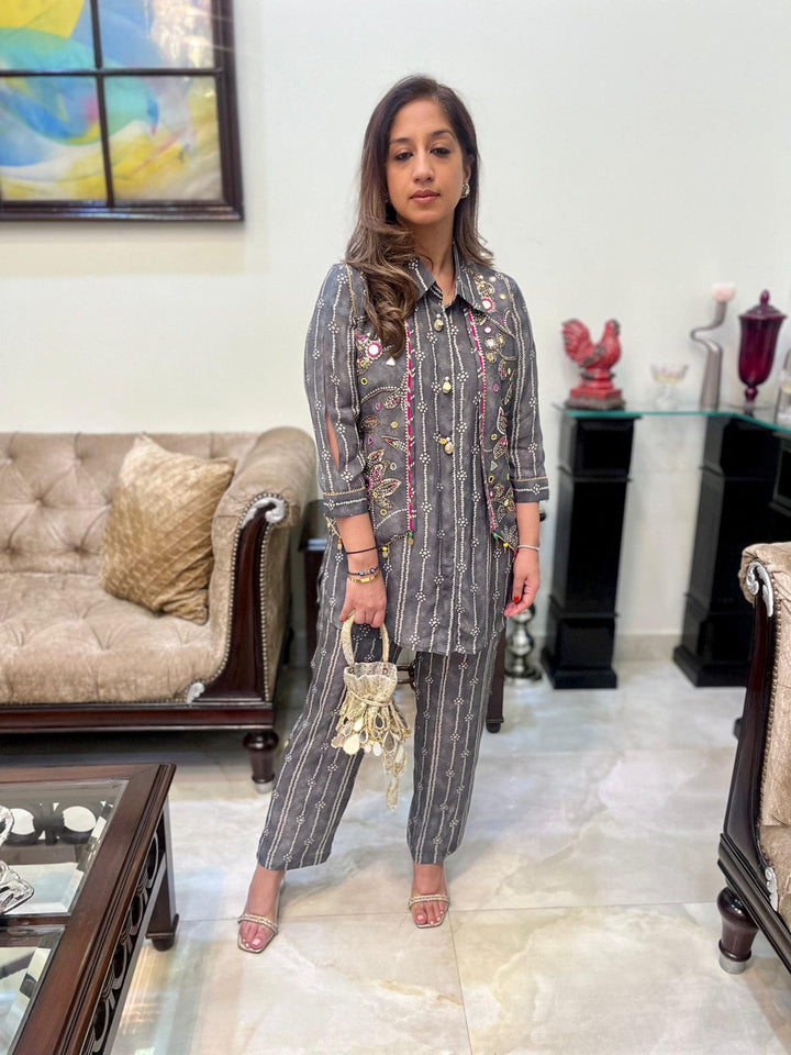 Arohi Bandhini Jacket Resort Co-ord Set | The Bumble Bee