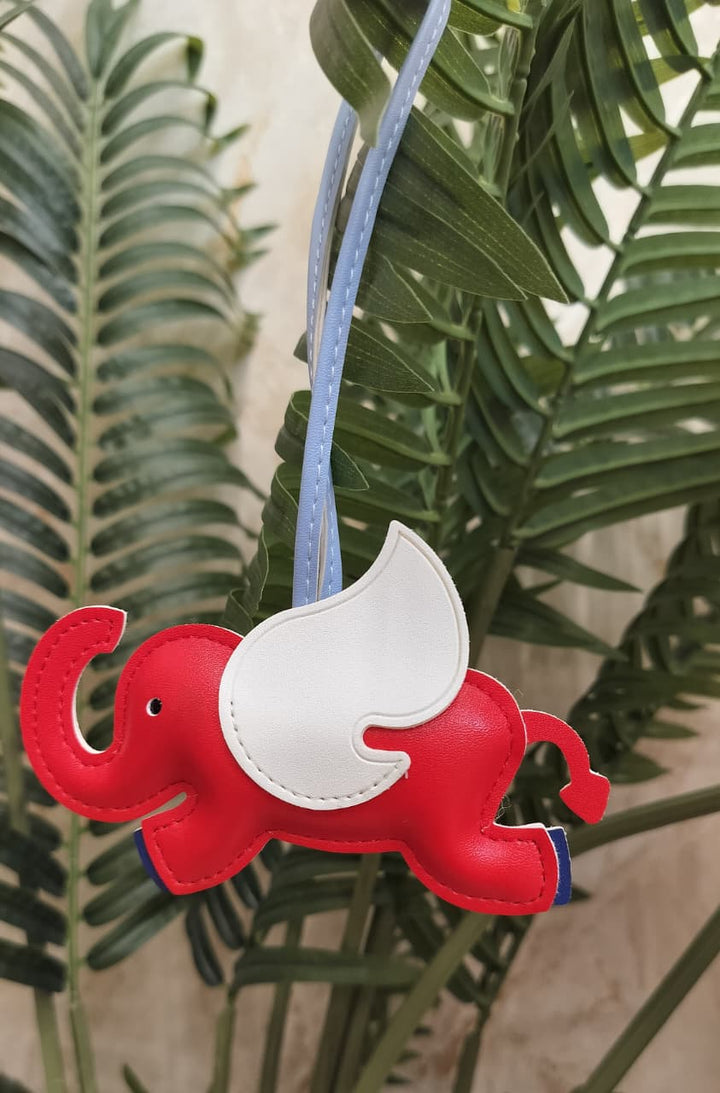 Blue Flying Elephant Bag Charm | House of Inaayat
