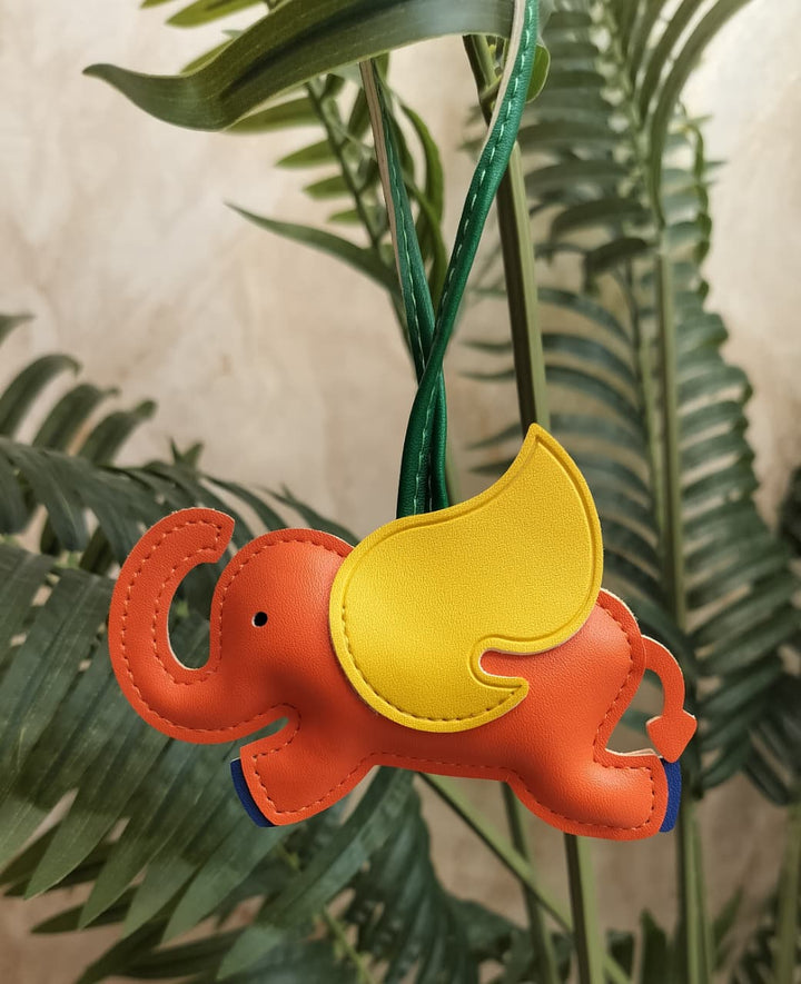 Blue Flying Elephant Bag Charm | House of Inaayat
