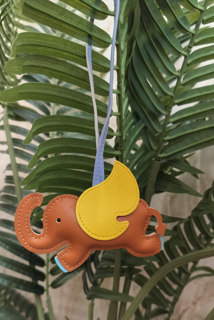 Blue Flying Elephant Bag Charm | House of Inaayat