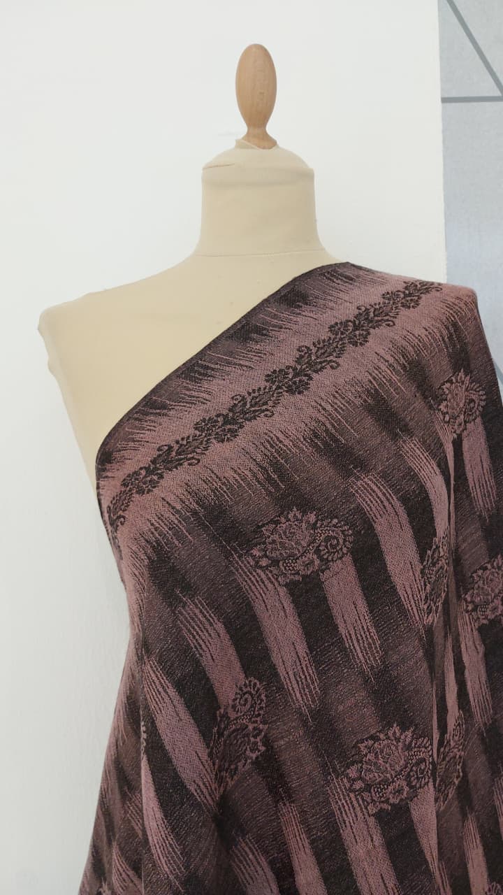 Black and Pink Mixed Cashmere Scarf | House of Inaayat
