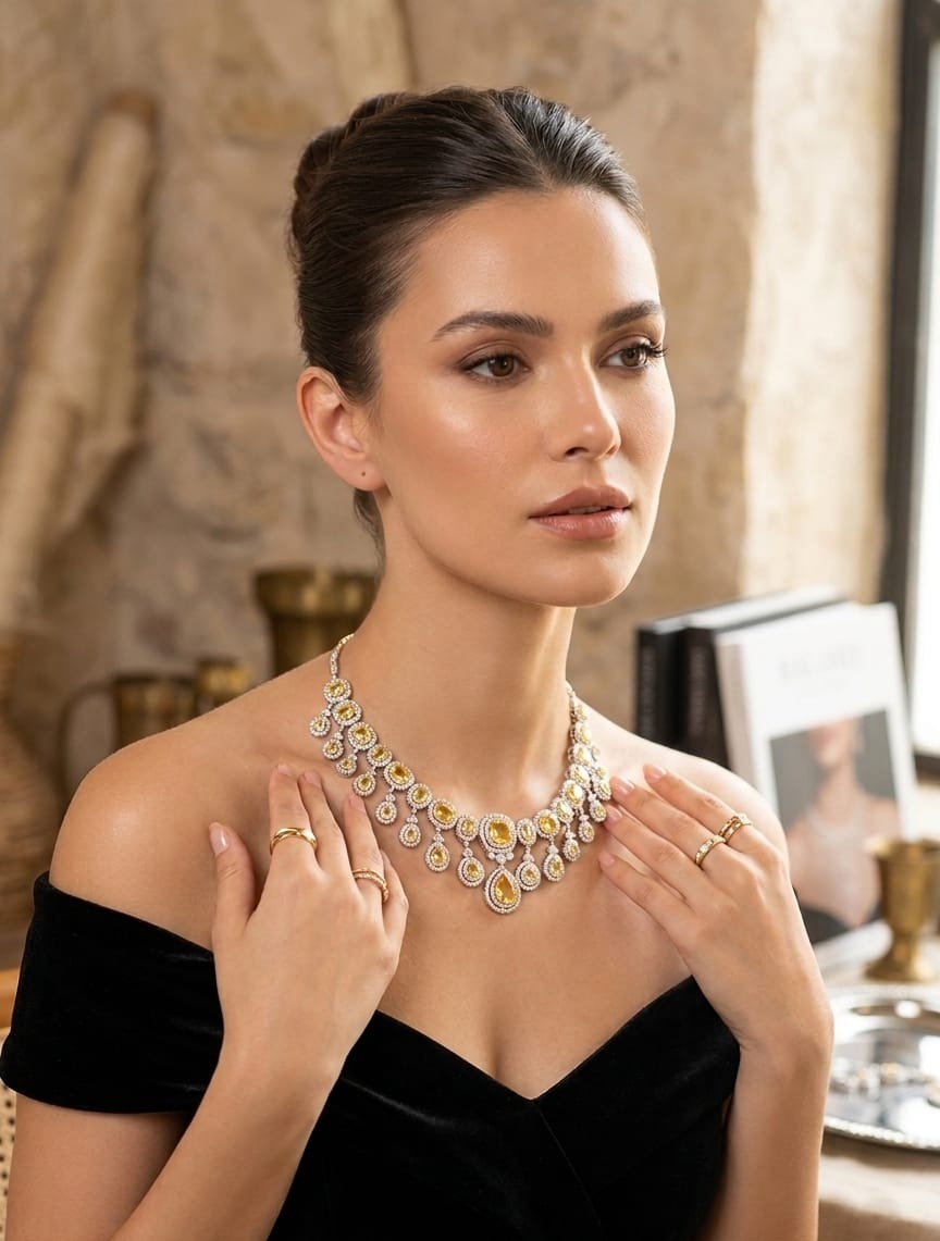 The Sunshine Empress Cascade Set | Astha Jagwani