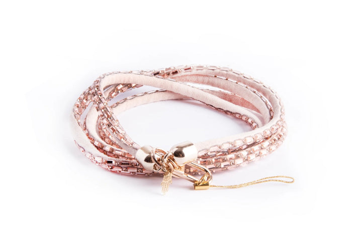 Baguette Crystal Crossbody Phone Lanyard - Rose |Natelzee