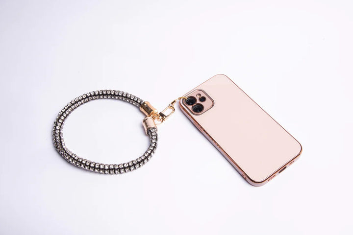 Chunky Crystal Wristlet - Black & Silver |Natelzee