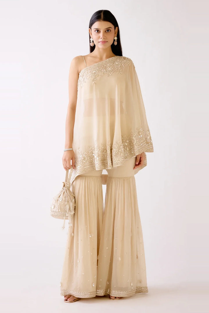 The Evening Glow Sharara Set| Basanti Kapde Aur Koffee