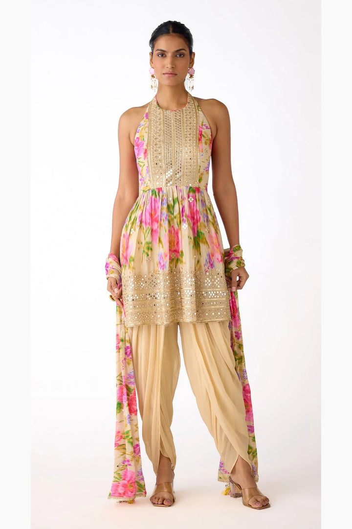The Aurora Bloom Dhoti Set | Basanti Kapde Aur Koffee