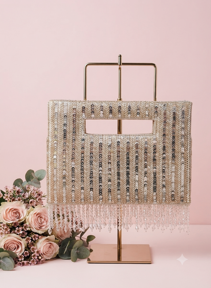 Shimmering Beaded Evening Clutch |Al Falah