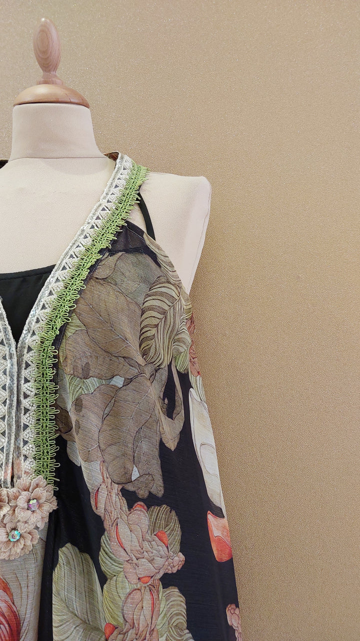 Black Floral Dress| VARUN BAHL