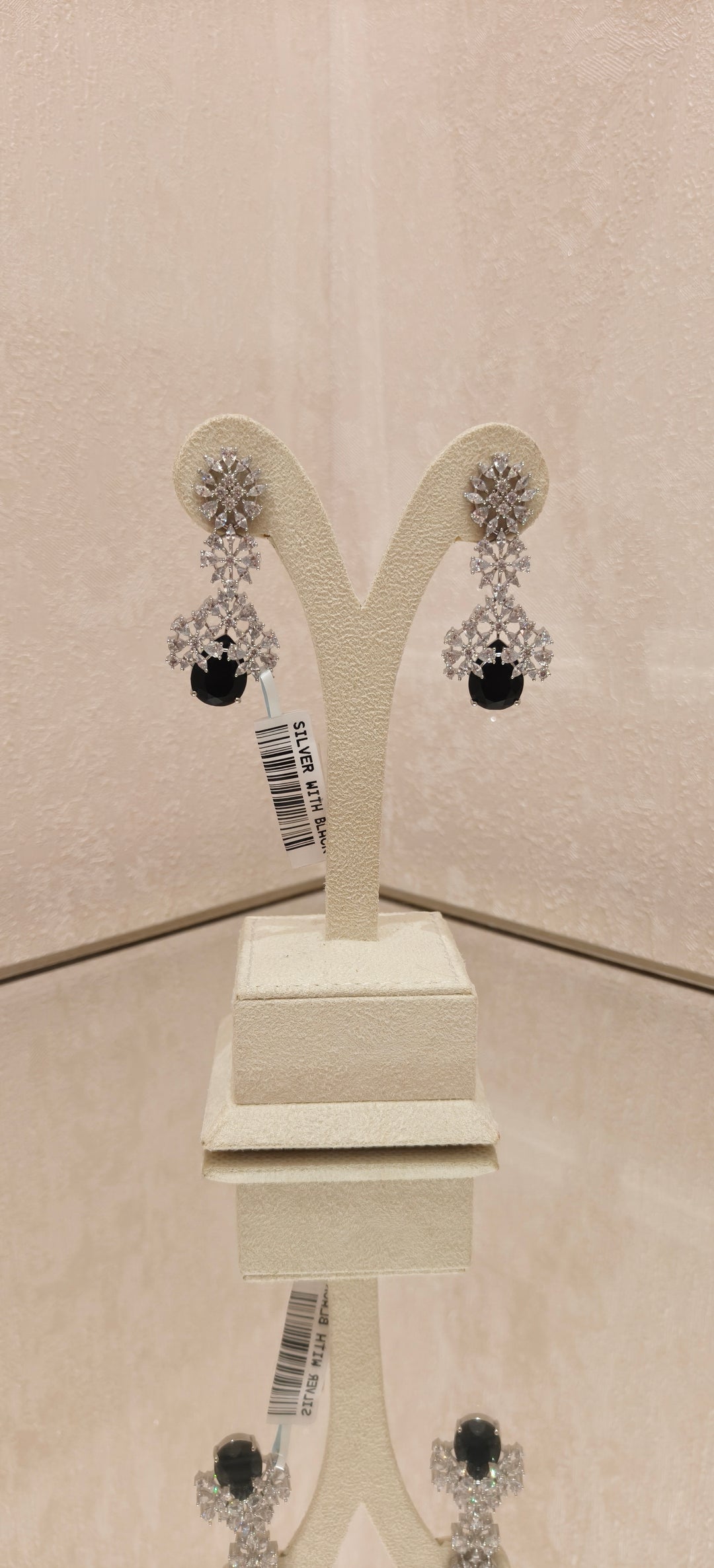 Radiant Pear-Cut Crystal Cascade Earrings|Inaayat By Divya Taimni