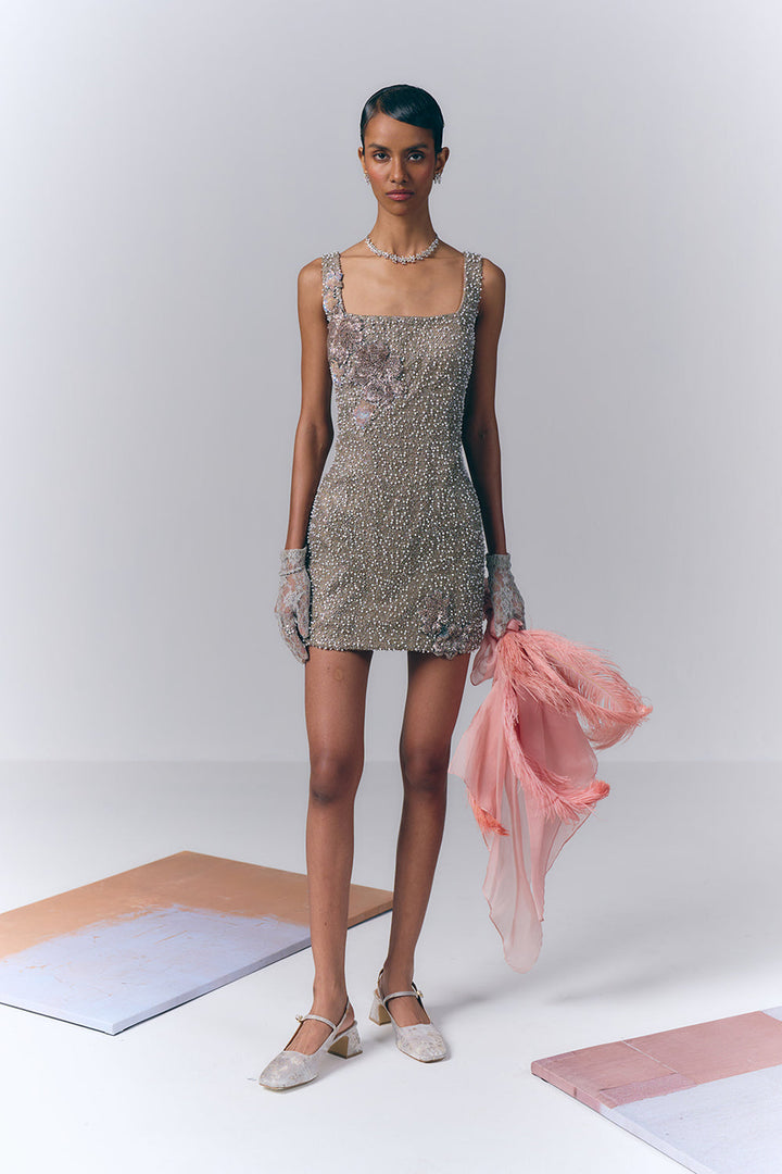 Embroidered Short Dress|VARUN BAHL