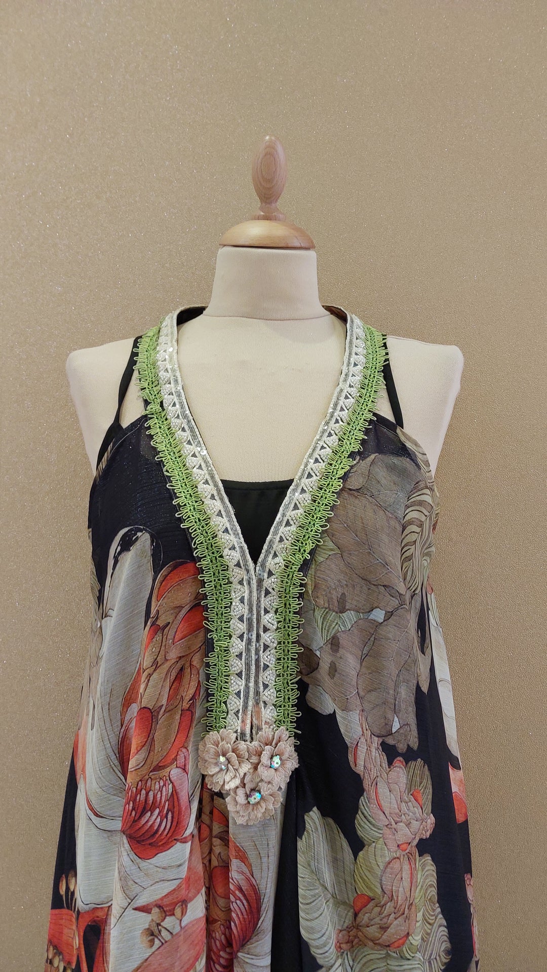 Black Floral Dress| VARUN BAHL