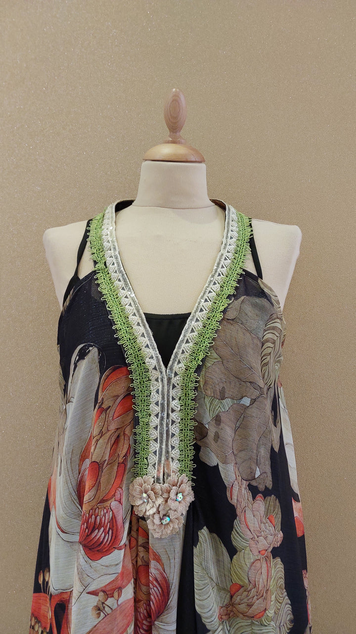 Black Floral Dress| VARUN BAHL