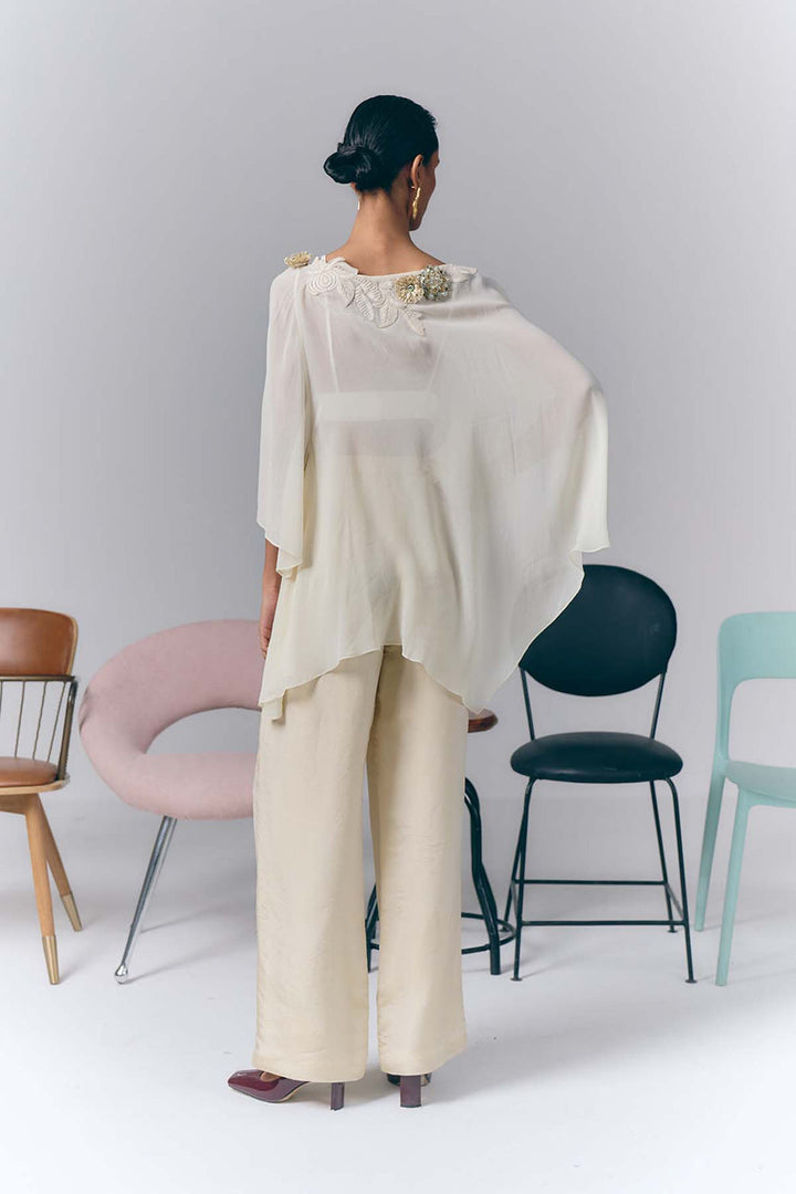 Ivory Embellished Co-ord Set|VARUN BAHL