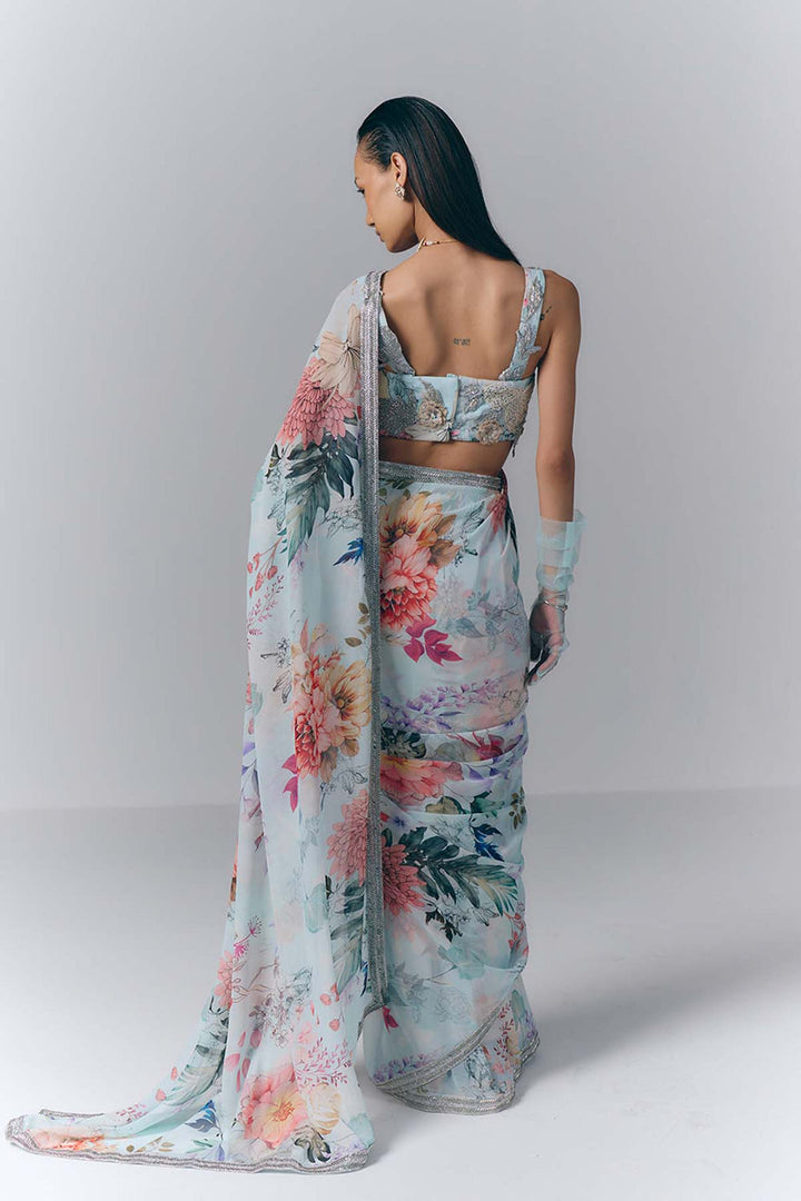 Ethereal Bloom Saree|VARUN BAHL