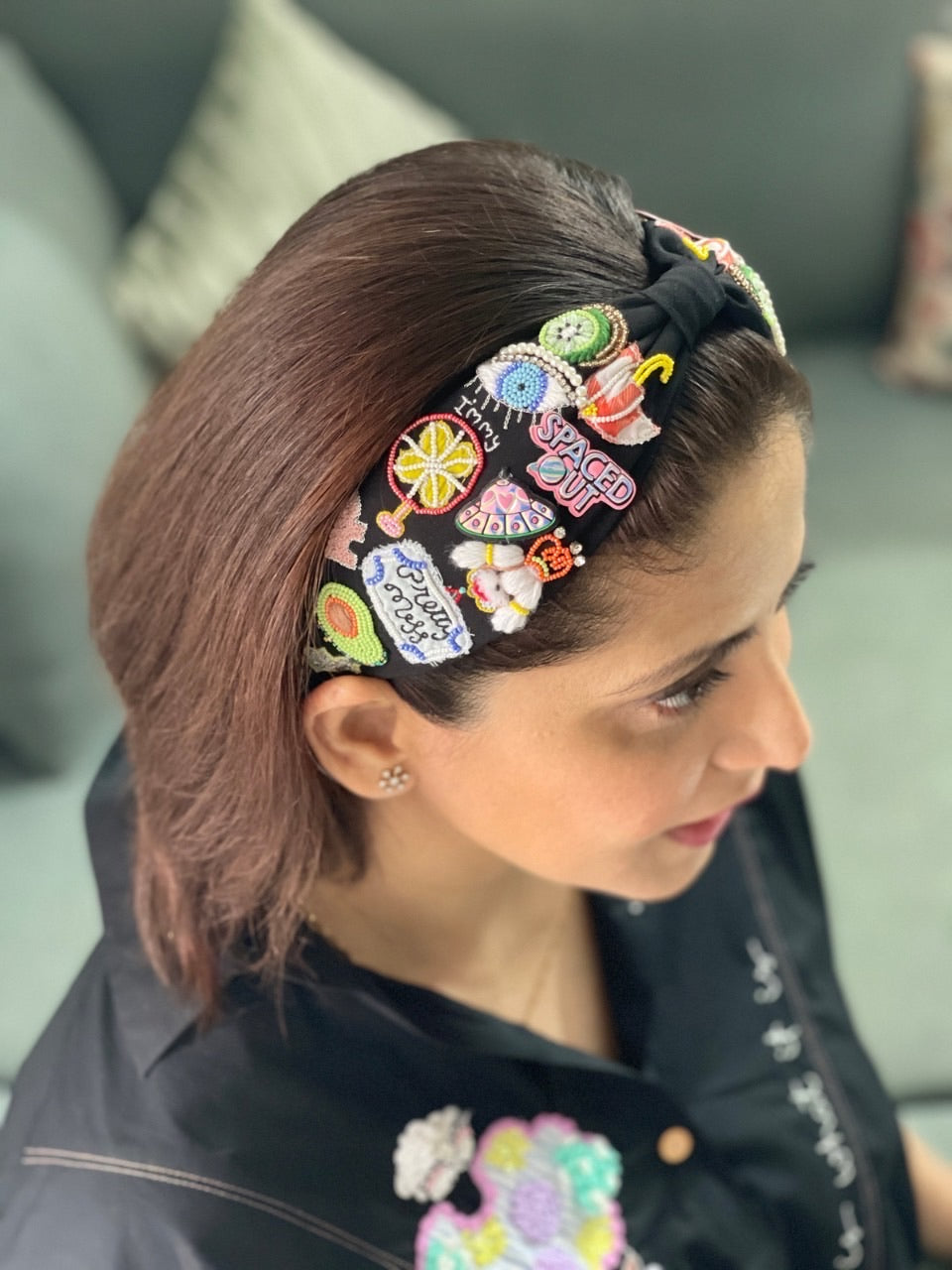 Daryl Black Handmade Headband| Joey & Pooh