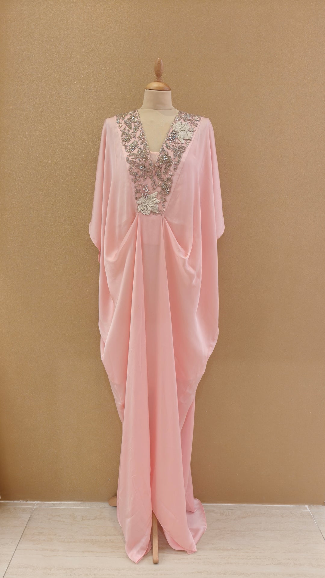 Pink Draped Kaftan|VARUN BAHL