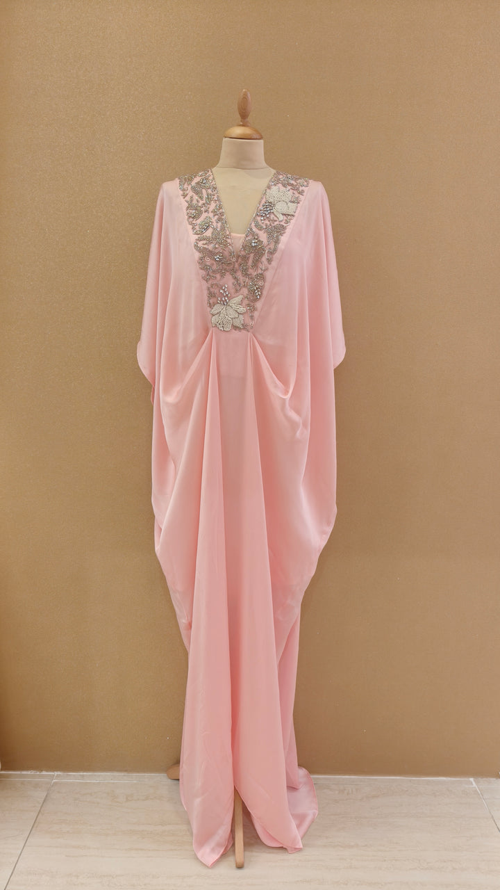 Pink Draped Kaftan|VARUN BAHL