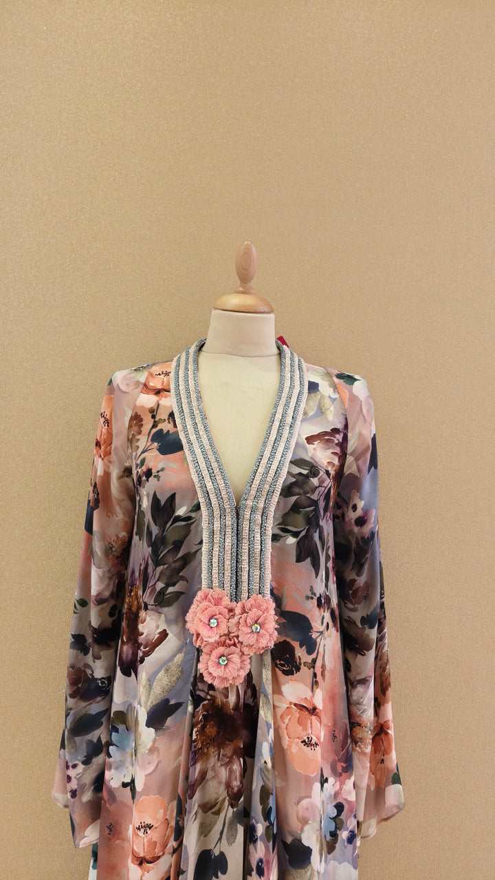 Multicolor Floral Printed Dress | VARUN BAHL