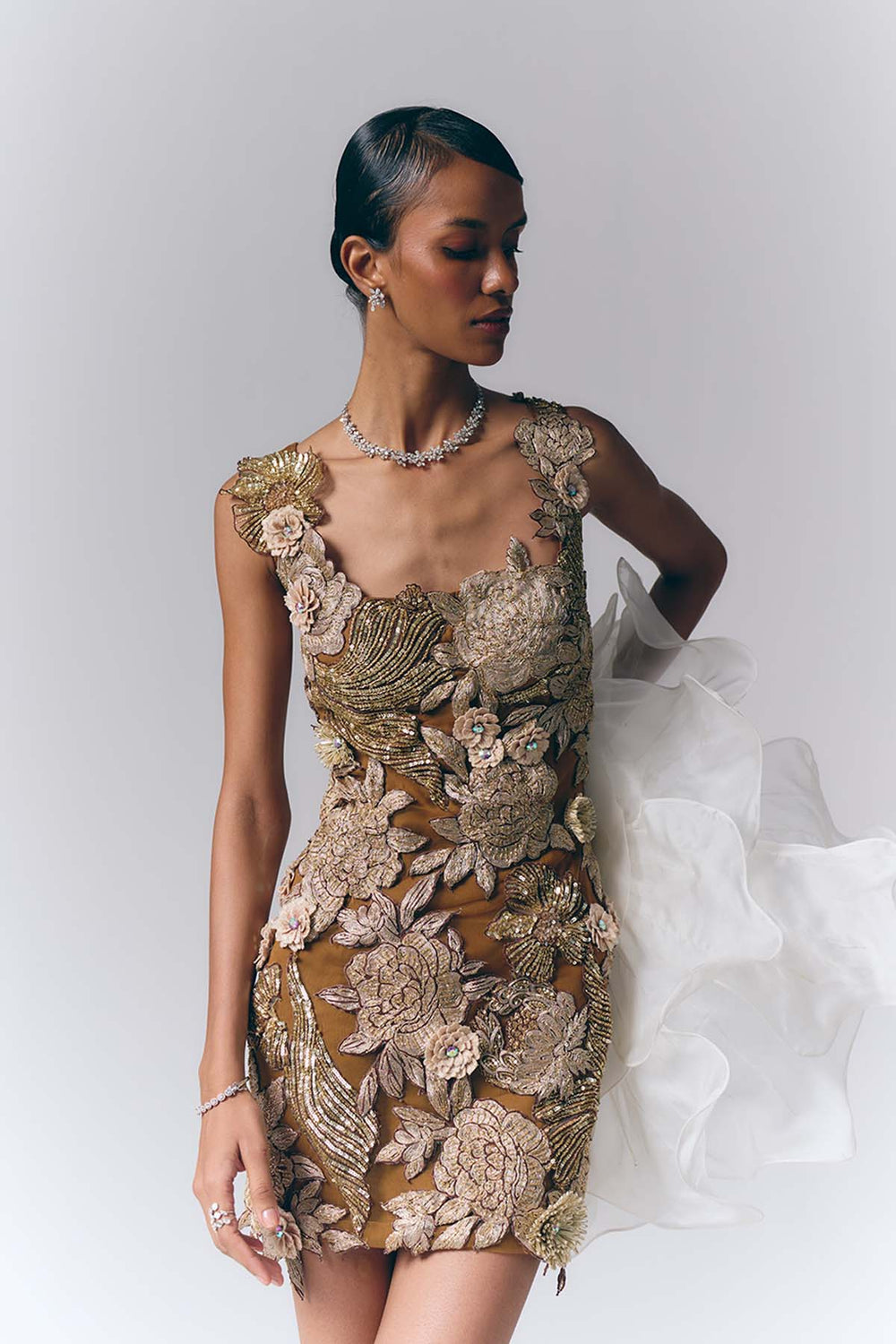 Mettalic Mini Dress|VARUN BAHL